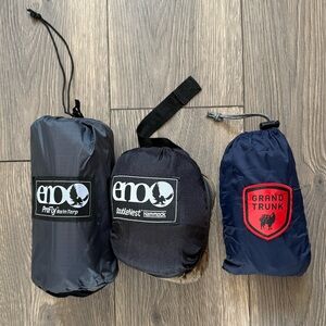 ENO Double Nest Hammock & Rain Tarp, and Grand Trunk Straps